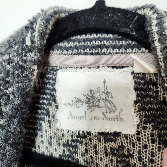 ANGEL OF THE NORTH Anthropologie Wool Gray Equinox Chunky Cardigan Sweat… - Picture 4 of 7